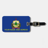 Gepäckanhänger mit der Flagge von Vermont, USA (Vorderseite horizontal)