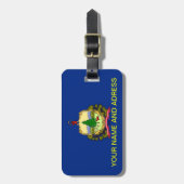 Gepäckanhänger mit der Flagge von Vermont, USA (Vorderseite vertikal)