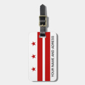 Gepäckanhänger mit der Flagge von Washington DC, U (Vorderseite vertikal)