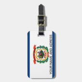 Gepäckanhänger mit der Flagge von West Virginia, U (Vorderseite vertikal)