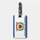 Gepäckanhänger mit der Flagge von West Virginia, U (Rückseite vertikal)