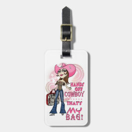 Gepäckanhänger mit einer frechen Haltung