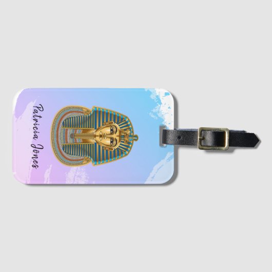 Gepäckanhänger mit einer Illustration zur Tutankha (Vorderseite (Horizontal))