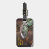 Gepäckanhänger mit farbiger Iguana Lizard (Vorderseite vertikal)
