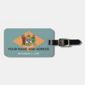 Gepäckanhänger mit Flag Delaware, USA (Vorderseite horizontal)