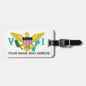 Gepäckanhänger mit Flag Jungfrau Islands, USA (Vorderseite horizontal)