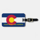 Gepäckanhänger mit Flagge Colorado, USA (Vorderseite horizontal)