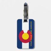 Gepäckanhänger mit Flagge Colorado, USA (Rückseite vertikal)