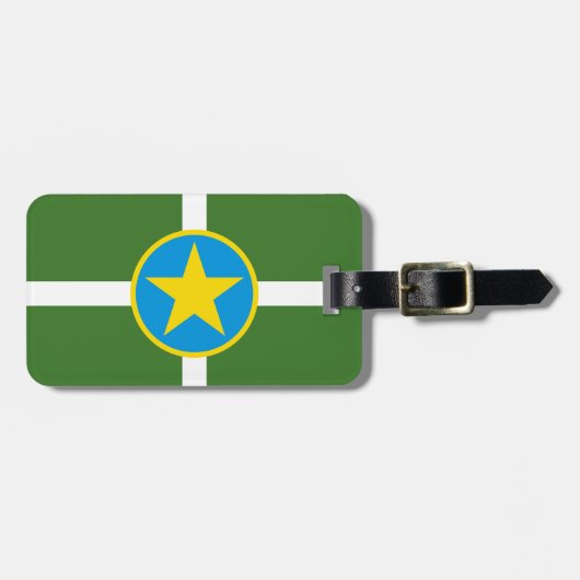 Gepäckanhänger mit Flagge der Stadt Jackson, Missi (Vorderseite horizontal)