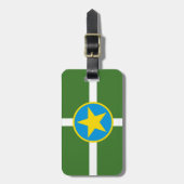 Gepäckanhänger mit Flagge der Stadt Jackson, Missi (Vorderseite vertikal)