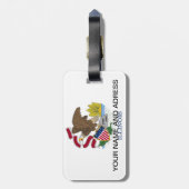 Gepäckanhänger mit Flagge Illinois, USA (Rückseite vertikal)