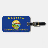 Gepäckanhänger mit Flagge Montana, USA (Vorderseite horizontal)