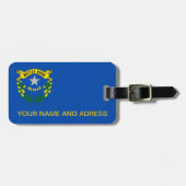 Gepäckanhänger mit Flagge Nevada, USA (Vorderseite horizontal)