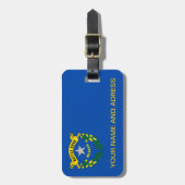 Gepäckanhänger mit Flagge Nevada, USA (Vorderseite vertikal)