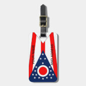 Gepäckanhänger mit Flagge Ohio, USA (Vorderseite vertikal)