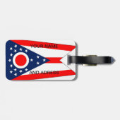 Gepäckanhänger mit Flagge Ohio, USA (Rückseite horizontal)