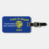 Gepäckanhänger mit Flagge Oregon, USA (Vorderseite horizontal)