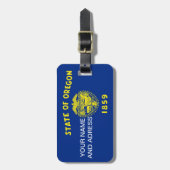 Gepäckanhänger mit Flagge Oregon, USA (Vorderseite vertikal)