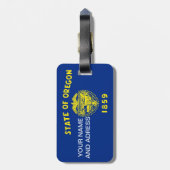 Gepäckanhänger mit Flagge Oregon, USA (Rückseite vertikal)