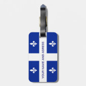 Gepäckanhänger mit Flagge Quebec, Kanada (Rückseite vertikal)