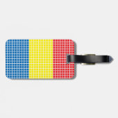 Gepäckanhänger mit Flagge Rumäniens (Rückseite horizontal)