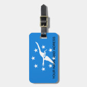 Gepäckanhänger mit Flagge von Corpus Christi City, (Vorderseite vertikal)