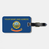 Gepäckanhänger mit Flagge von Idaho, USA (Rückseite horizontal)