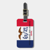 Gepäckanhänger mit Flagge von Iowa, USA (Vorderseite vertikal)