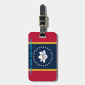 Gepäckanhänger mit Flagge von Mississippi (Vorderseite vertikal)