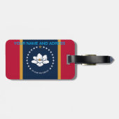 Gepäckanhänger mit Flagge von Mississippi (Rückseite horizontal)