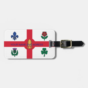 Gepäckanhänger mit Flagge von Montreal, Kanada