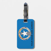 Gepäckanhänger mit Flagge von Nord-Mariana (Rückseite vertikal)