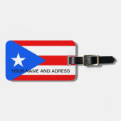 Gepäckanhänger mit Flagge von Puerto Rico, USA (Vorderseite horizontal)