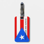 Gepäckanhänger mit Flagge von Puerto Rico, USA (Rückseite vertikal)