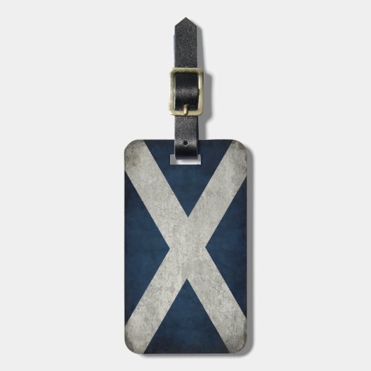Gepäckanhänger mit Flagge von Schottland (Vorderseite vertikal)
