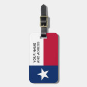 Gepäckanhänger mit Flagge von Texas, USA (Vorderseite vertikal)