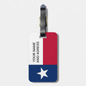 Gepäckanhänger mit Flagge von Texas, USA (Rückseite vertikal)