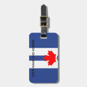 Gepäckanhänger mit Flagge von Toronto, Kanada (Vorderseite vertikal)
