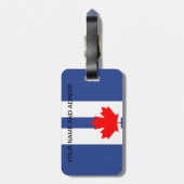 Gepäckanhänger mit Flagge von Toronto, Kanada (Rückseite vertikal)