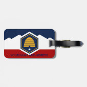 Gepäckanhänger mit Flagge von Utah, USA (Rückseite horizontal)