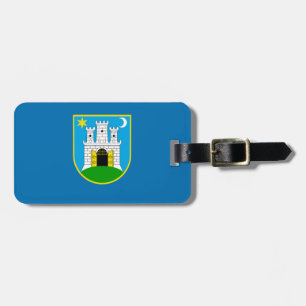 Gepäckanhänger mit Flagge von Zagreb, Kroatien