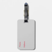 Gepäckanhänger mit großem rotem Herz (Rückseite vertikal)