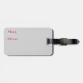 Gepäckanhänger mit großem rotem Herz (Rückseite horizontal)