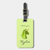 Gepäckanhänger mit grünem Glück (Vorderseite vertikal)