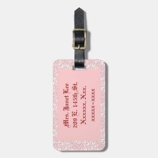 Gepäckanhänger mit Herz (Vorderseite vertikal)