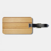 Gepäckanhänger mit Holzfliesen (Rückseite horizontal)