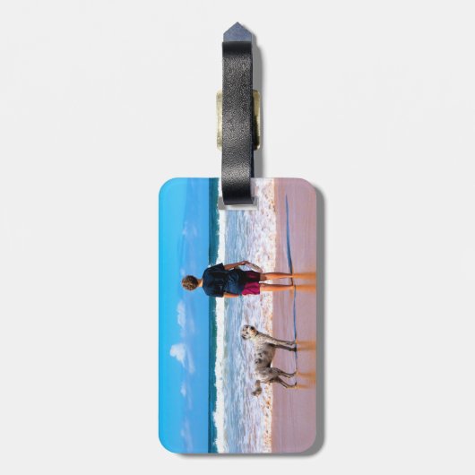 Gepäckanhänger mit Ihren Lieblings-Fotos für Fotos (Rückseite vertikal)