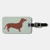 Gepäckanhänger mit individuellem Dachshund-Muster (Vorderseite horizontal)