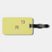 Gepäckanhänger mit Initialen und chinesischem (Rückseite horizontal)