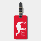 Gepäckanhänger mit Kamel-Silhouette (Vorderseite vertikal)